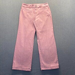 Jeans Womens  Pink Wide Leg Strech SIDEFEEL Pockets,Zipper,Buttons